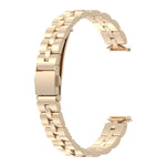 Per Fitbit Luxe Special Edition Cinturino di ricambio con fibbia piatta in acciaio inossidabile a tre sfere