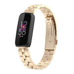 Per Fitbit Luxe Special Edition Cinturino di ricambio con fibbia piatta in acciaio inossidabile a tre sfere
