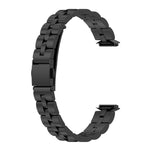 Per Fitbit Luxe Special Edition Cinturino di ricambio con fibbia piatta in acciaio inossidabile a tre sfere