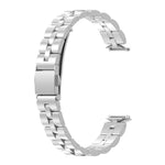 Per Fitbit Luxe Special Edition Cinturino di ricambio con fibbia piatta in acciaio inossidabile a tre sfere