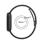 Per Fitbit Luxe Special Edition Cinturino di ricambio con fibbia piatta in acciaio inossidabile a tre sfere