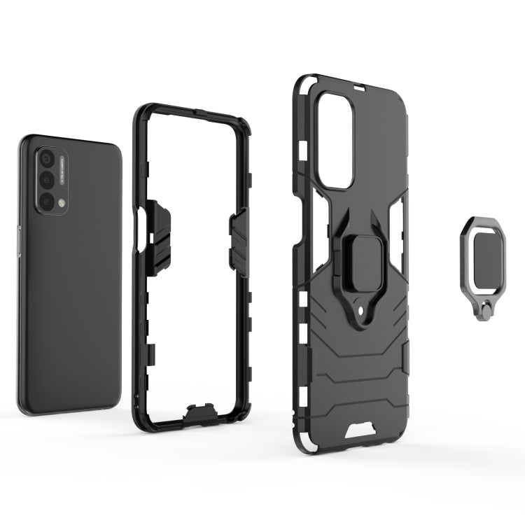 Custodia protettiva antiurto per PC + TPU con supporto per anello magnetico, For OnePlus Nord N200 5G