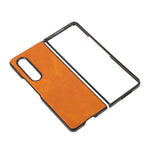 Custodia protettiva antiurto PU in pelle bovina bicolore, For Samsung Galaxy Z Fold3 5G
