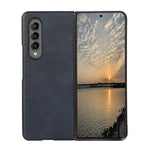 Custodia protettiva antiurto PU in pelle bovina bicolore, For Samsung Galaxy Z Fold3 5G