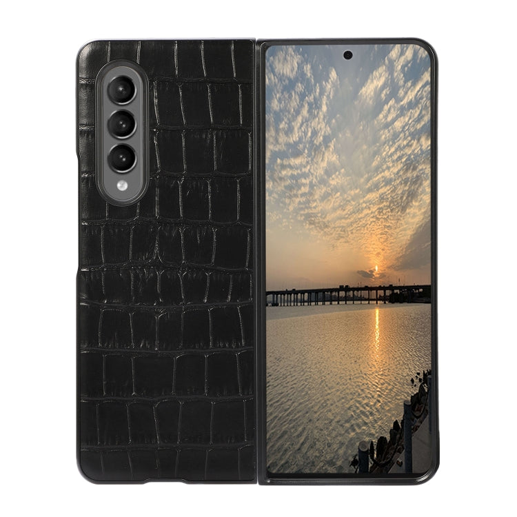 Custodia protettiva antiurto in PU con texture coccodrillo, For Samsung Galaxy Z Fold3 5G