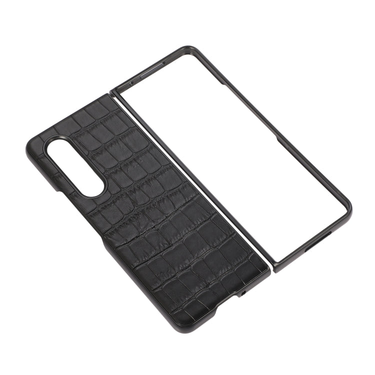Custodia protettiva antiurto in PU con texture coccodrillo, For Samsung Galaxy Z Fold3 5G