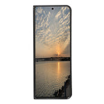 Custodia in pelle protettiva antiurto con trama in pelle di agnello, For Samsung Galaxy Z Fold3 5G