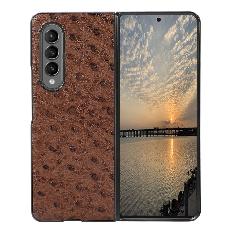 Custodia in pelle protettiva antiurto Texture pelle di struzzo, For Samsung Galaxy Z Fold3 5G