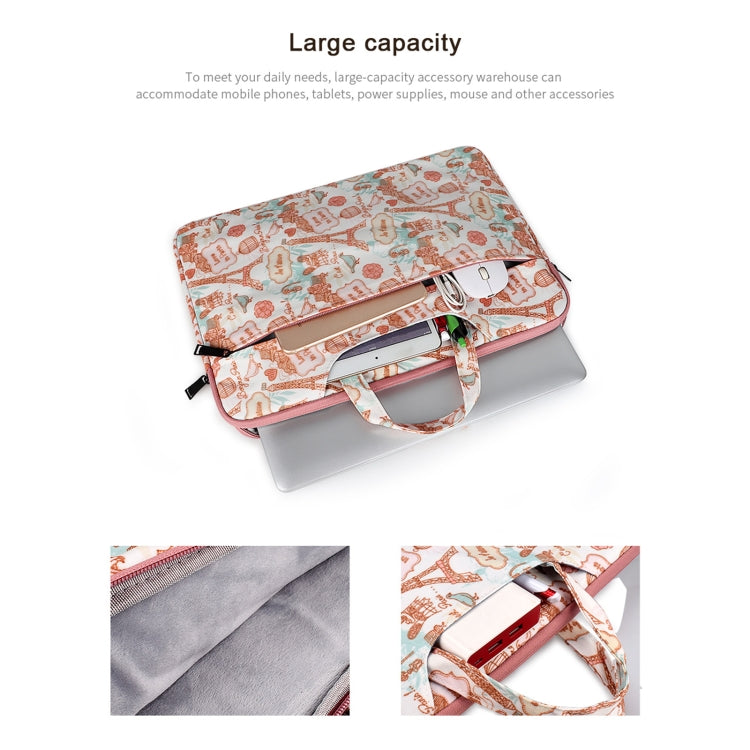 ST01DZ Borsa per laptop stampata in tela leggera, 13.3 inch, 14.1-15.4 inch