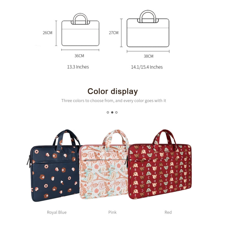 ST01DZ Borsa per laptop stampata in tela leggera, 13.3 inch, 14.1-15.4 inch