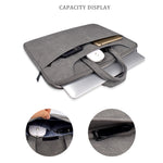 ST06SDJ Borsa per laptop aziendale in PU satinato con tracolla staccabile, 13.3 inch, 14.1-15.4 inch, 15.6 inch