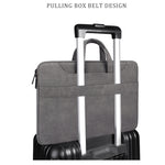 ST06SDJ Borsa per laptop aziendale in PU satinato con tracolla staccabile, 13.3 inch, 14.1-15.4 inch, 15.6 inch