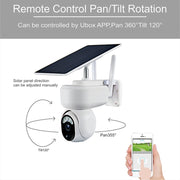 Telecamera PTZ intelligente solare impermeabile T24 1080P IP65, supporto visione notturna a colori e interfono vocale bidirezionale e allarme rilevamento umanoide AI,, WiFi Version, 4G European Version, 4G US Version