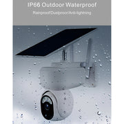 Telecamera PTZ intelligente solare impermeabile T24 1080P IP65, supporto visione notturna a colori e interfono vocale bidirezionale e allarme rilevamento umanoide AI,, WiFi Version, 4G European Version, 4G US Version