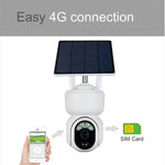 Telecamera PTZ solare 1080P IP65 con allarme AI e interfono