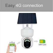 Telecamera PTZ intelligente solare impermeabile T24 1080P IP65, supporto visione notturna a colori e interfono vocale bidirezionale e allarme rilevamento umanoide AI,, WiFi Version, 4G European Version, 4G US Version