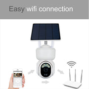 Telecamera PTZ intelligente solare impermeabile T24 1080P IP65, supporto visione notturna a colori e interfono vocale bidirezionale e allarme rilevamento umanoide AI,, WiFi Version, 4G European Version, 4G US Version