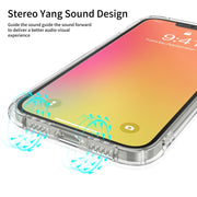 LESUDESIGN Rhino Shield Series Custodia protettiva per telefono trasparente anticaduta in TPU con design di conversione del suono, For iPhone 13 mini, For iPhone 13, For iPhone 13 Pro, For iPhone 13 Pro Max