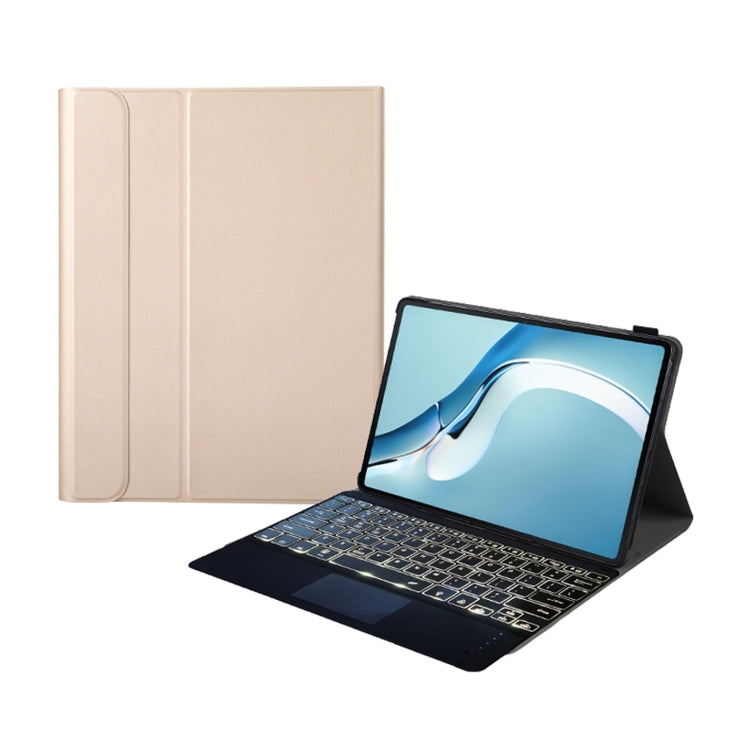 Per Huawei MatePad Pro 12.6 2021 Sheep Texture Tastiera Bluetooth retroilluminata ultrasottile Custodia in pelle a conchiglia orizzontale con supporto Touchpad, A126-AS