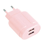 13-22 2.1A Dual USB Caricabatterie da viaggio Macarons,, EU Plug, US Plug