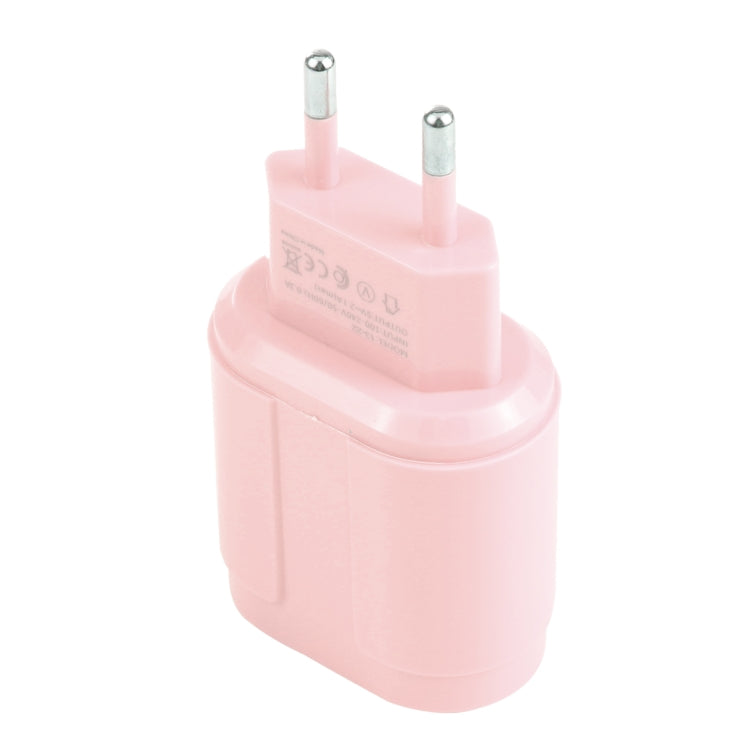 13-22 2.1A Dual USB Caricabatterie da viaggio Macarons,, EU Plug, US Plug