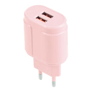 13-22 2.1A Dual USB Caricabatterie da viaggio Macarons,, EU Plug, US Plug
