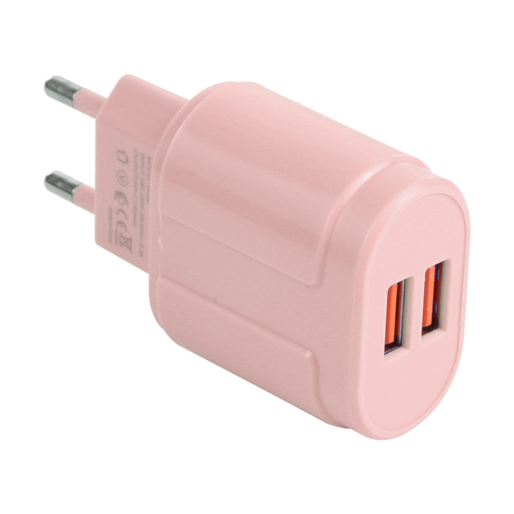 13-22 2.1A Dual USB Caricabatterie da viaggio Macarons,, EU Plug, US Plug