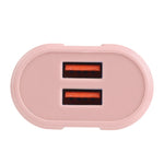 13-22 2.1A Dual USB Caricabatterie da viaggio Macarons,, EU Plug, US Plug