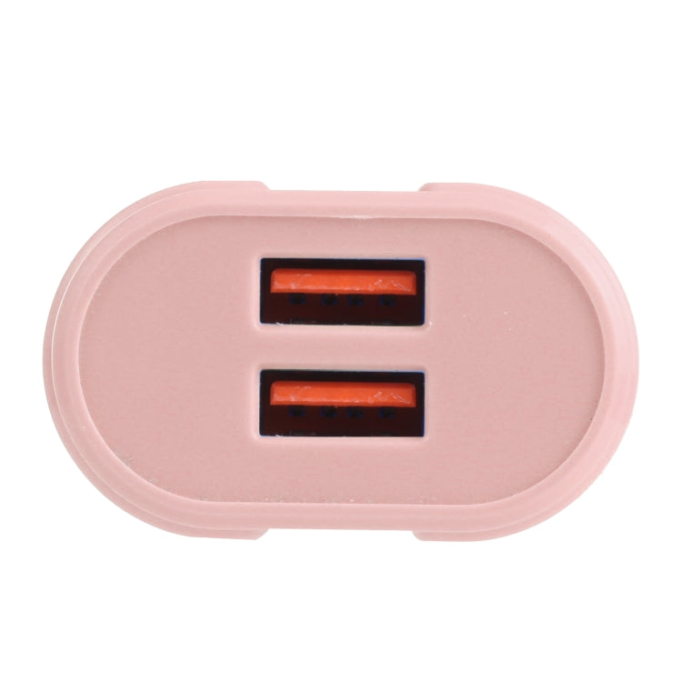 13-22 2.1A Dual USB Caricabatterie da viaggio Macarons,, EU Plug, US Plug