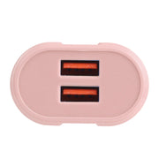 13-22 2.1A Dual USB Caricabatterie da viaggio Macarons,, EU Plug, US Plug