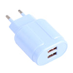 13-22 2.1A Dual USB Caricabatterie da viaggio Macarons,, EU Plug, US Plug