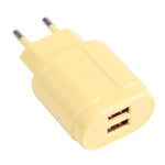 13-22 2.1A Dual USB Caricabatterie da viaggio Macarons,, EU Plug, US Plug