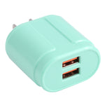 13-22 2.1A Dual USB Caricabatterie da viaggio Macarons,, EU Plug, US Plug
