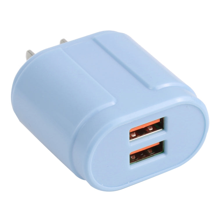 13-22 2.1A Dual USB Caricabatterie da viaggio Macarons,, EU Plug, US Plug