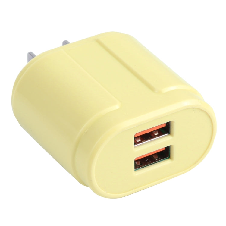 13-22 2.1A Dual USB Caricabatterie da viaggio Macarons,, EU Plug, US Plug