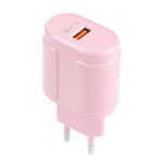 13-3 QC3.0 Caricatore da viaggio Macarons con interfaccia USB singola,, EU Plug, US Plug