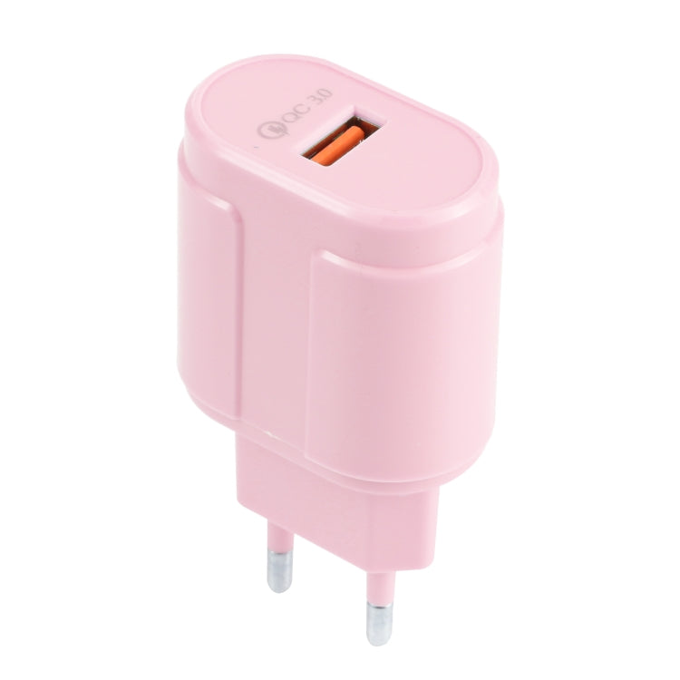 13-3 QC3.0 Caricatore da viaggio Macarons con interfaccia USB singola,, EU Plug, US Plug