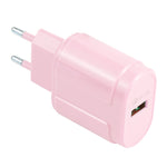 13-3 QC3.0 Caricatore da viaggio Macarons con interfaccia USB singola,, EU Plug, US Plug