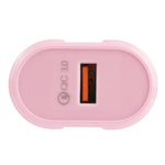 13-3 QC3.0 Caricatore da viaggio Macarons con interfaccia USB singola,, EU Plug, US Plug