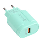 13-3 QC3.0 Caricatore da viaggio Macarons con interfaccia USB singola,, EU Plug, US Plug