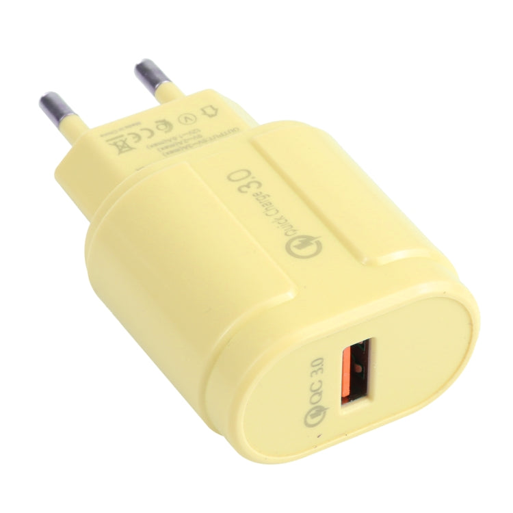 13-3 QC3.0 Caricatore da viaggio Macarons con interfaccia USB singola,, EU Plug, US Plug
