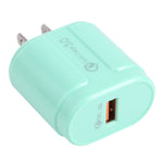 13-3 QC3.0 Caricatore da viaggio Macarons con interfaccia USB singola,, EU Plug, US Plug