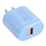 13-3 QC3.0 Caricatore da viaggio Macarons con interfaccia USB singola,, EU Plug, US Plug