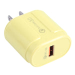 13-3 QC3.0 Caricatore da viaggio Macarons con interfaccia USB singola,, EU Plug, US Plug
