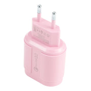 13-222 QC3.0 USB + 2.1A Doppia porta USB Macarons Caricatore da viaggio,, EU Plug, US Plug