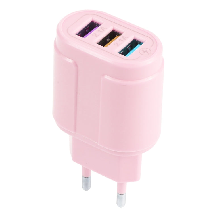13-222 QC3.0 USB + 2.1A Doppia porta USB Macarons Caricatore da viaggio,, EU Plug, US Plug