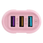 13-222 QC3.0 USB + 2.1A Doppia porta USB Macarons Caricatore da viaggio,, EU Plug, US Plug