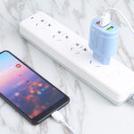 13-222 QC3.0 USB + 2.1A Doppia porta USB Macarons Caricatore da viaggio,, EU Plug, US Plug