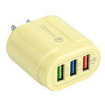 13-222 QC3.0 USB + 2.1A Doppia porta USB Macarons Caricatore da viaggio,, EU Plug, US Plug