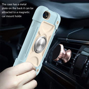 Custodia protettiva antiurto in silicone + PC con supporto a doppio anello, For iPhone 6/6s/7/8/SE 2022 / SE 2020, For iPhone 6 Plus/6s Plus/7 Plus/8 Plus